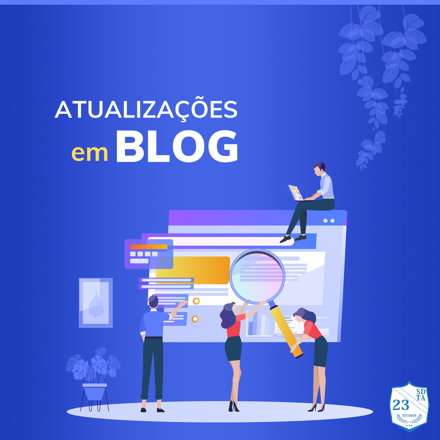 atualizações em blogs