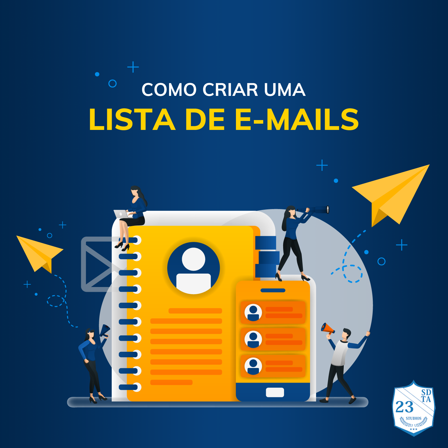 como criar uma lista de e-mails